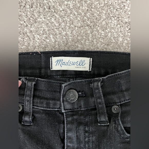 Madewell. Size 24. Black denim. Alley Straight. - Picture 3 of 5